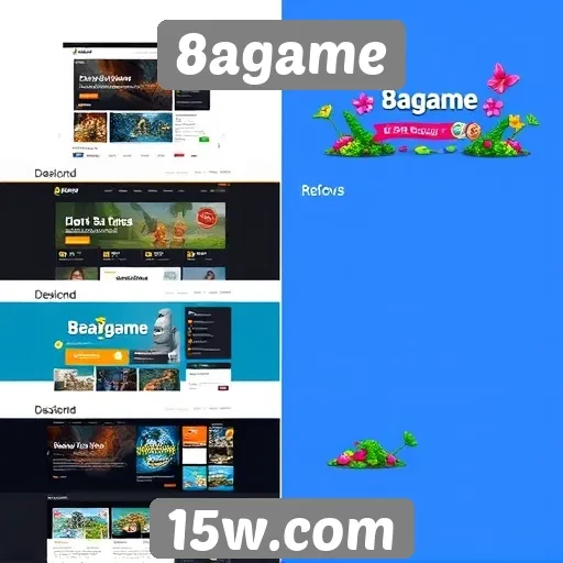 Evolução do design do site 8agame ao longo do tempo